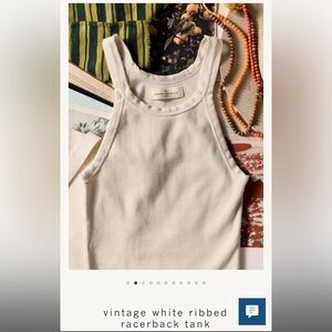 Imogene + Willie - vintage white ribbed racerback tank